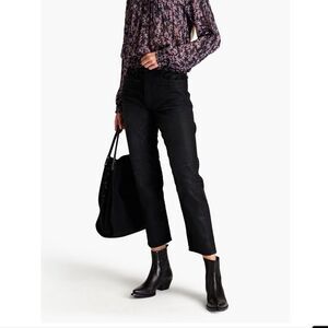 Rag & Bone Womens Jean 25 Black Waxed Maya High Rise Ankle Slim Classic Everyday